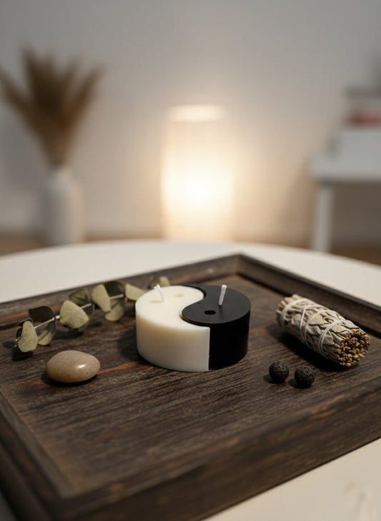 Harmónia – Jin-Jang Formájú Kézműves Szójagyertya