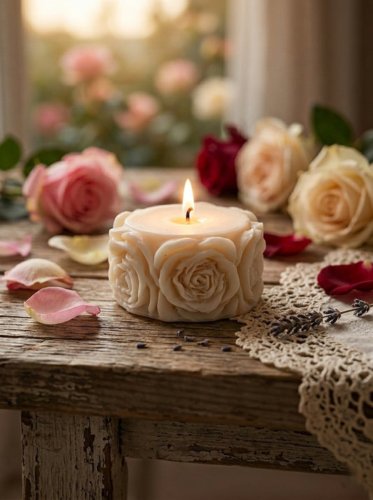 Rózsaliget Mini – Apró Virágos Kézműves Szójagyertya